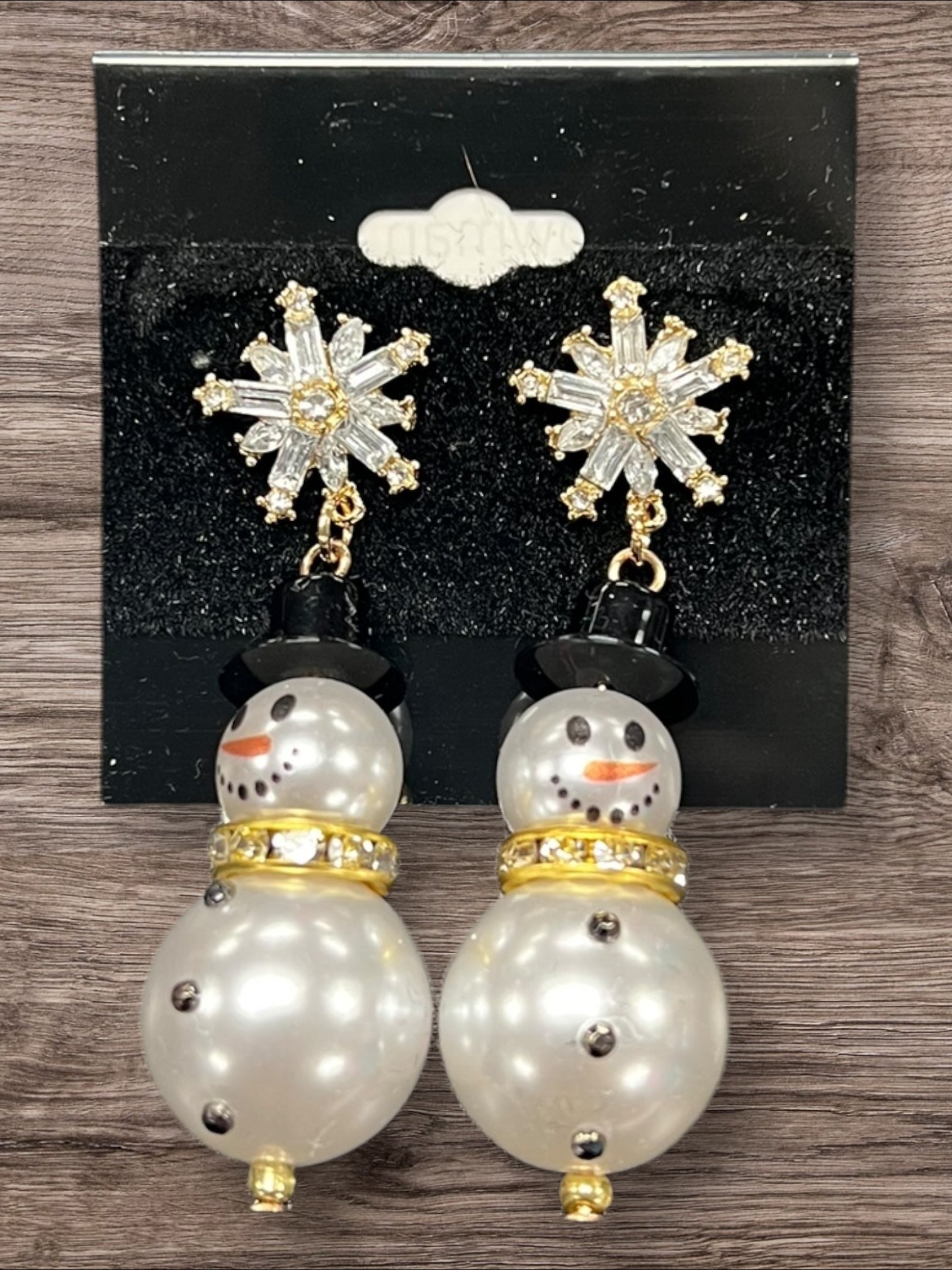 Snowman Pearl earrings