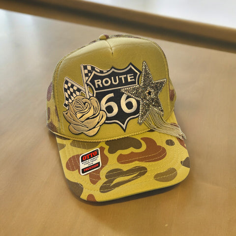 Route 66 Camo Trucker Hat