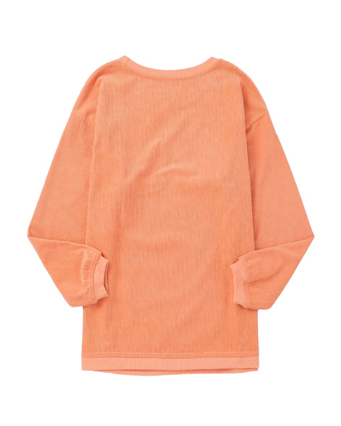 Corded spice girl oversized sweatshirt