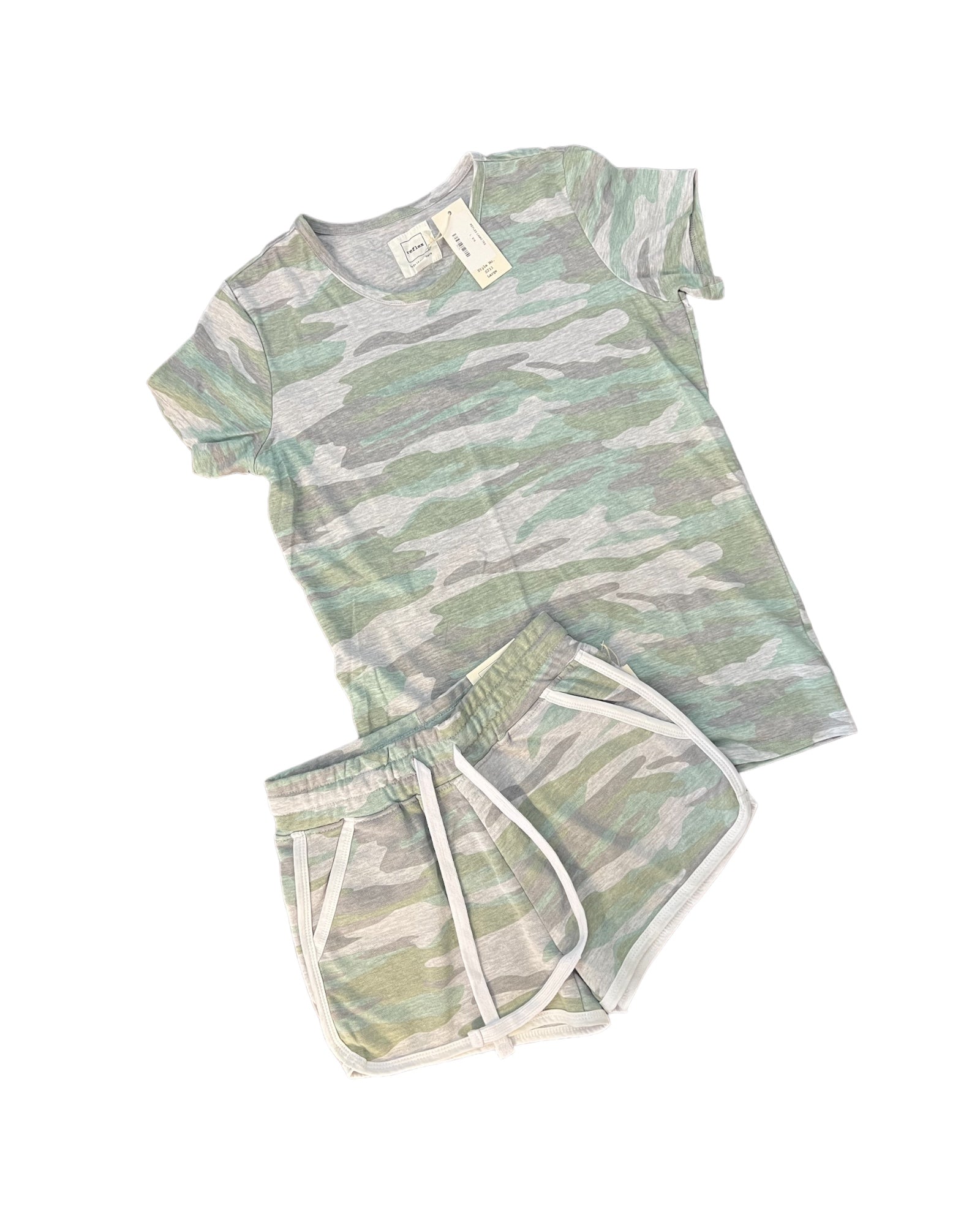 Light green camo print Shorts