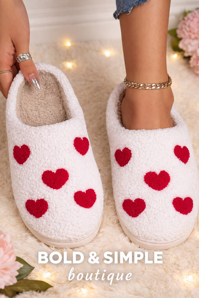Heart Cozy Slippers 🤍❤️