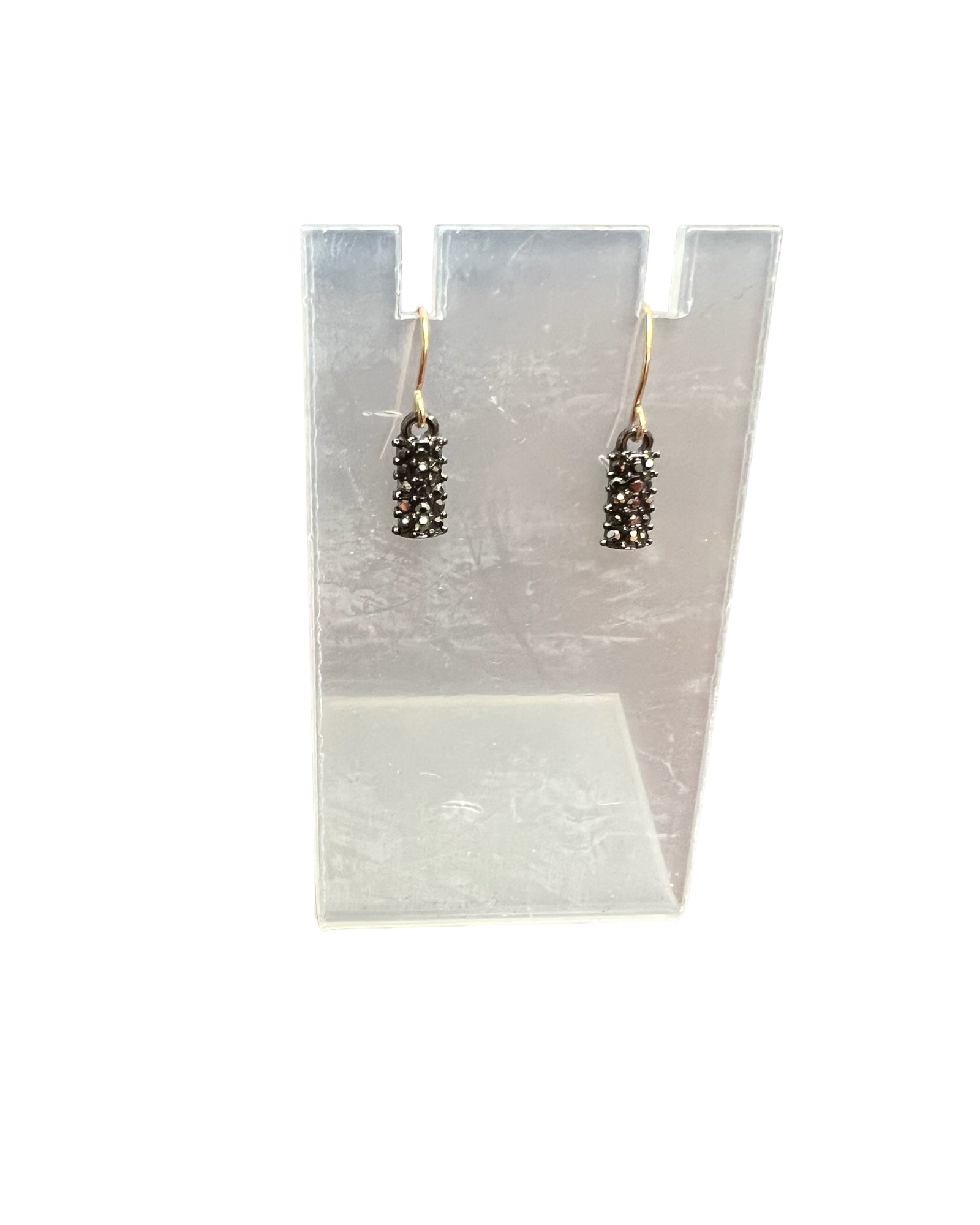 Hematite drop earrings