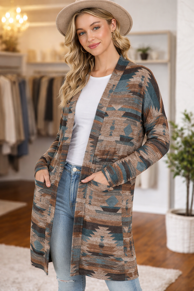 Southwest Serenity Long Cardigan