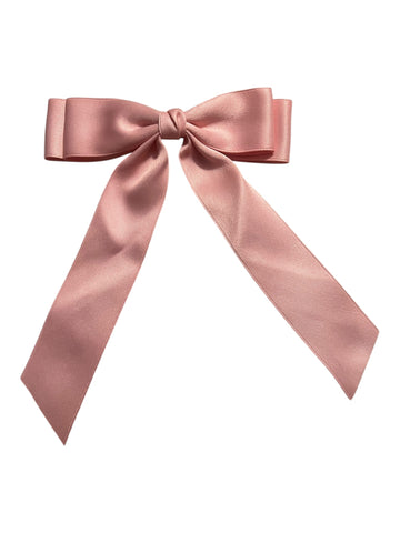 Pink Black bow Hair barette