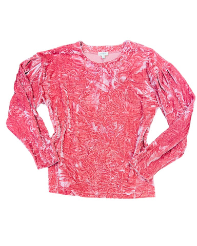 Velvet  round neck top