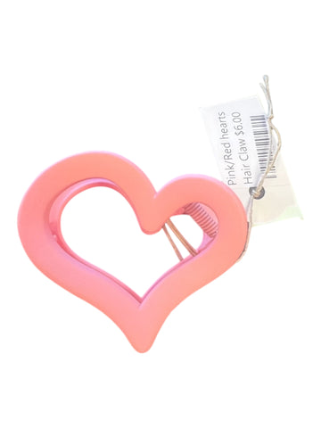 Pink heart Hair Claw