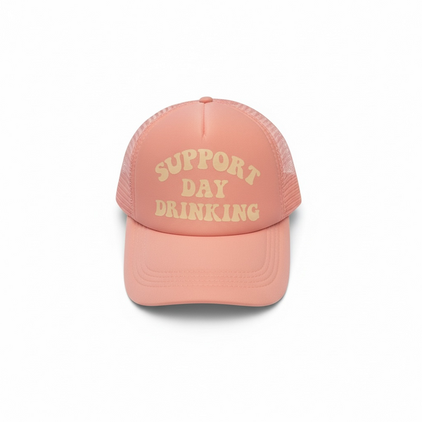 Support Day Drinking Pink Trucker Hat