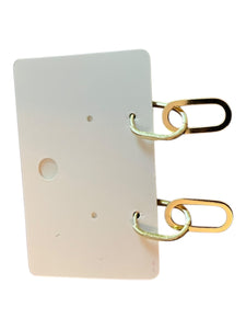 Bold gold link earrings