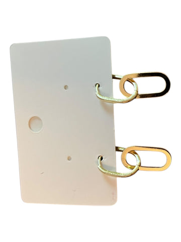 Bold gold link earrings