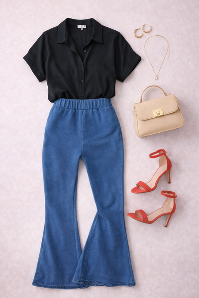 Blue Belle Flare Pants