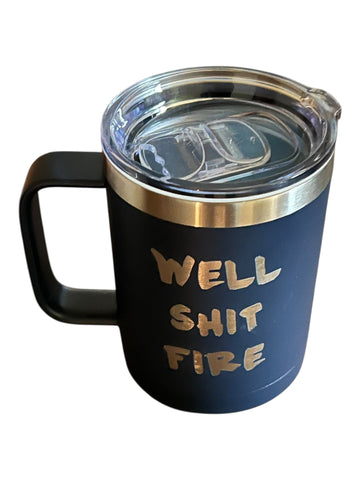 Navy Stainless coffee cup