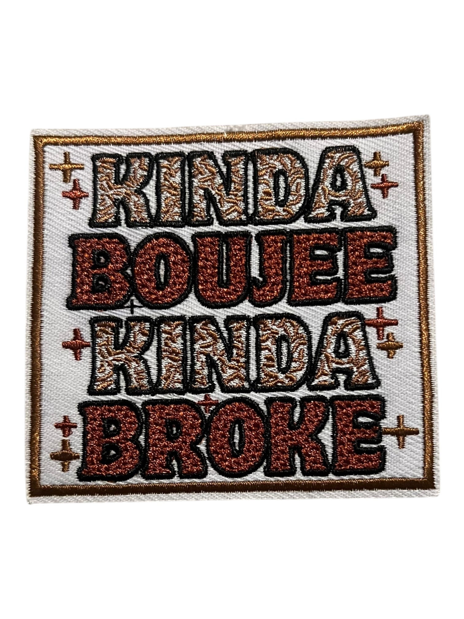 Hat Bar iron on Patch