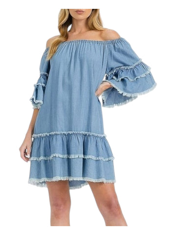 Tiered off  shoulder dress