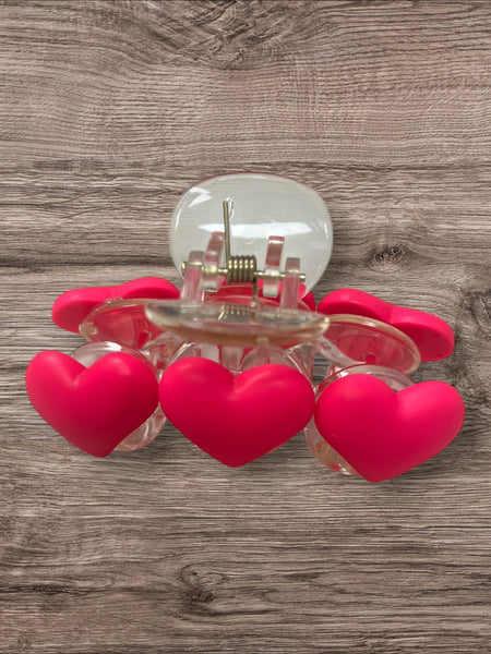 3 Hearts  Hair Claw Clip