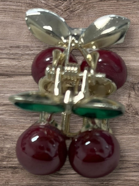 Small Cherry Hair Claw Clip