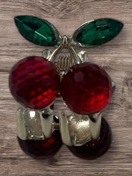 Small Cherry Hair Claw Clip