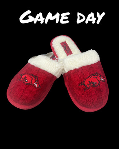 Game Day Arkansas Razorback Slippers