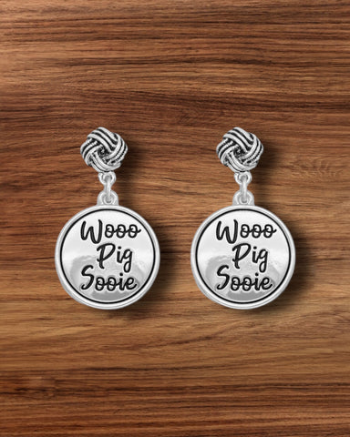 Wooo Pig Sooie Celtic Knot Drop Earring