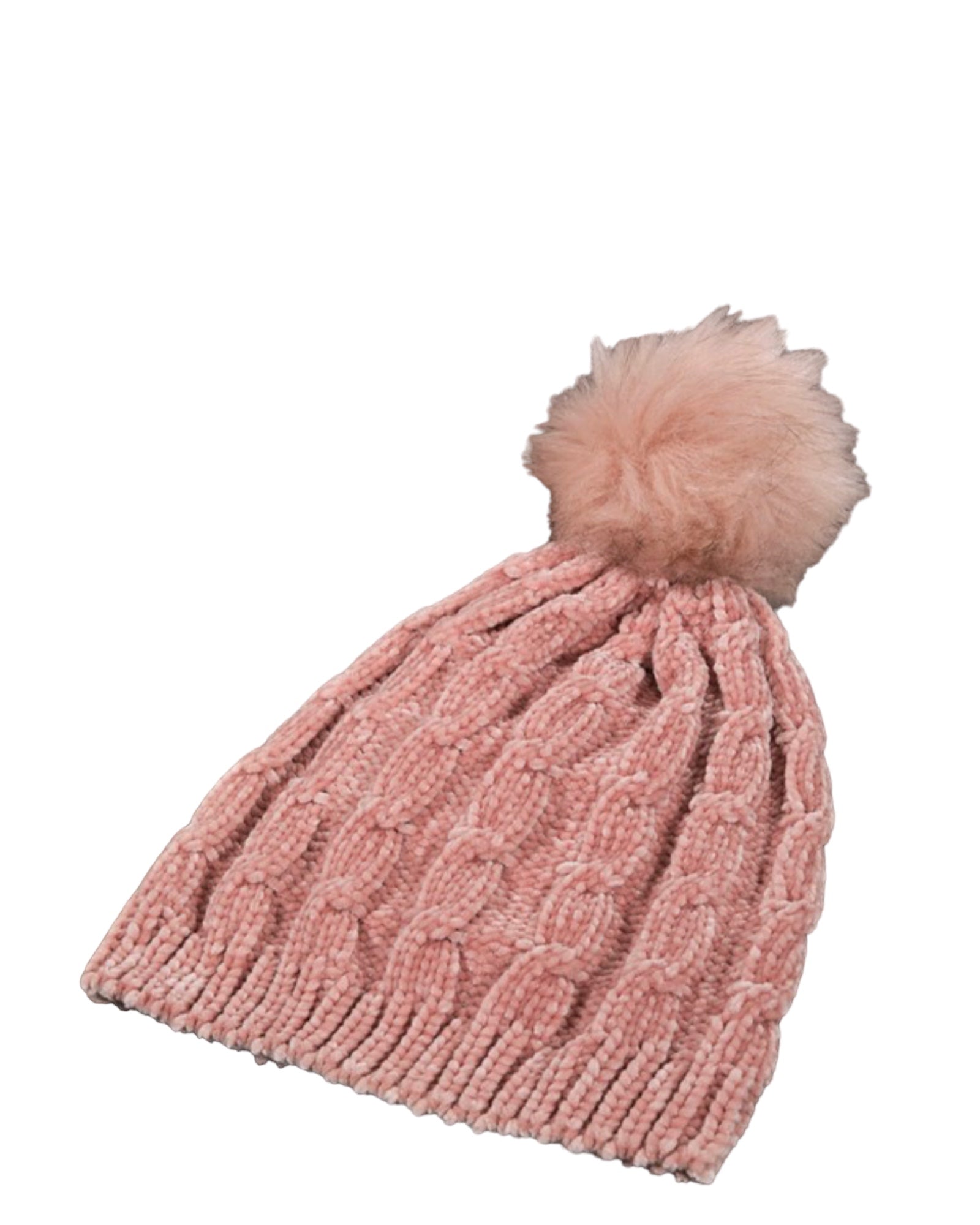Chenille Cable Knit Beanie