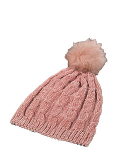 Chenille Cable Knit Beanie