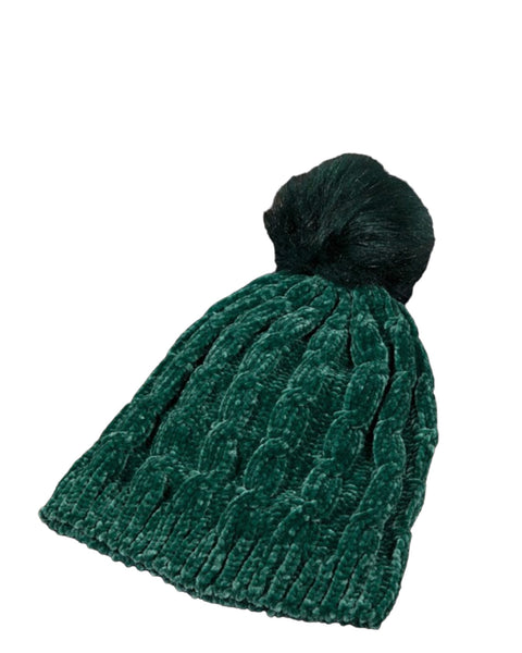 Chenille Cable Knit Beanie