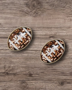 Game day football earrings