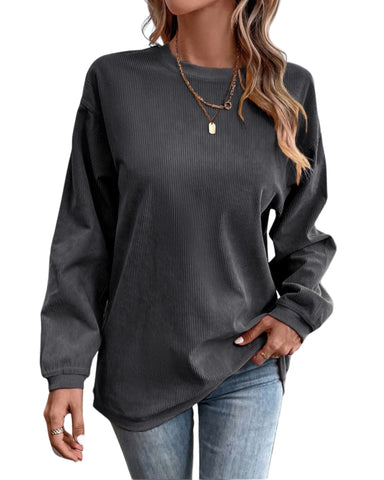 Ribbed Corded oversized Sweatshirt