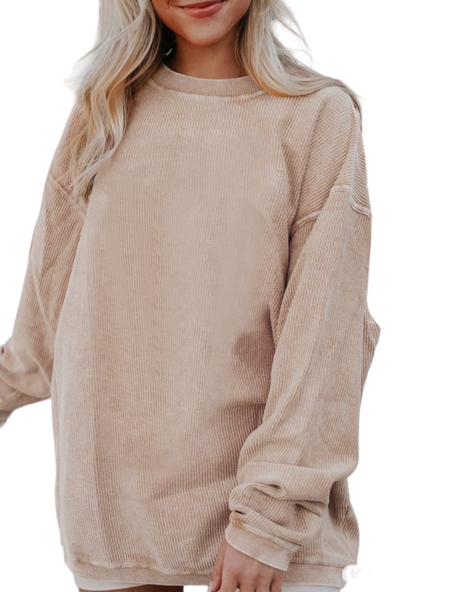 Ribbed Corded oversized Sweatshirt