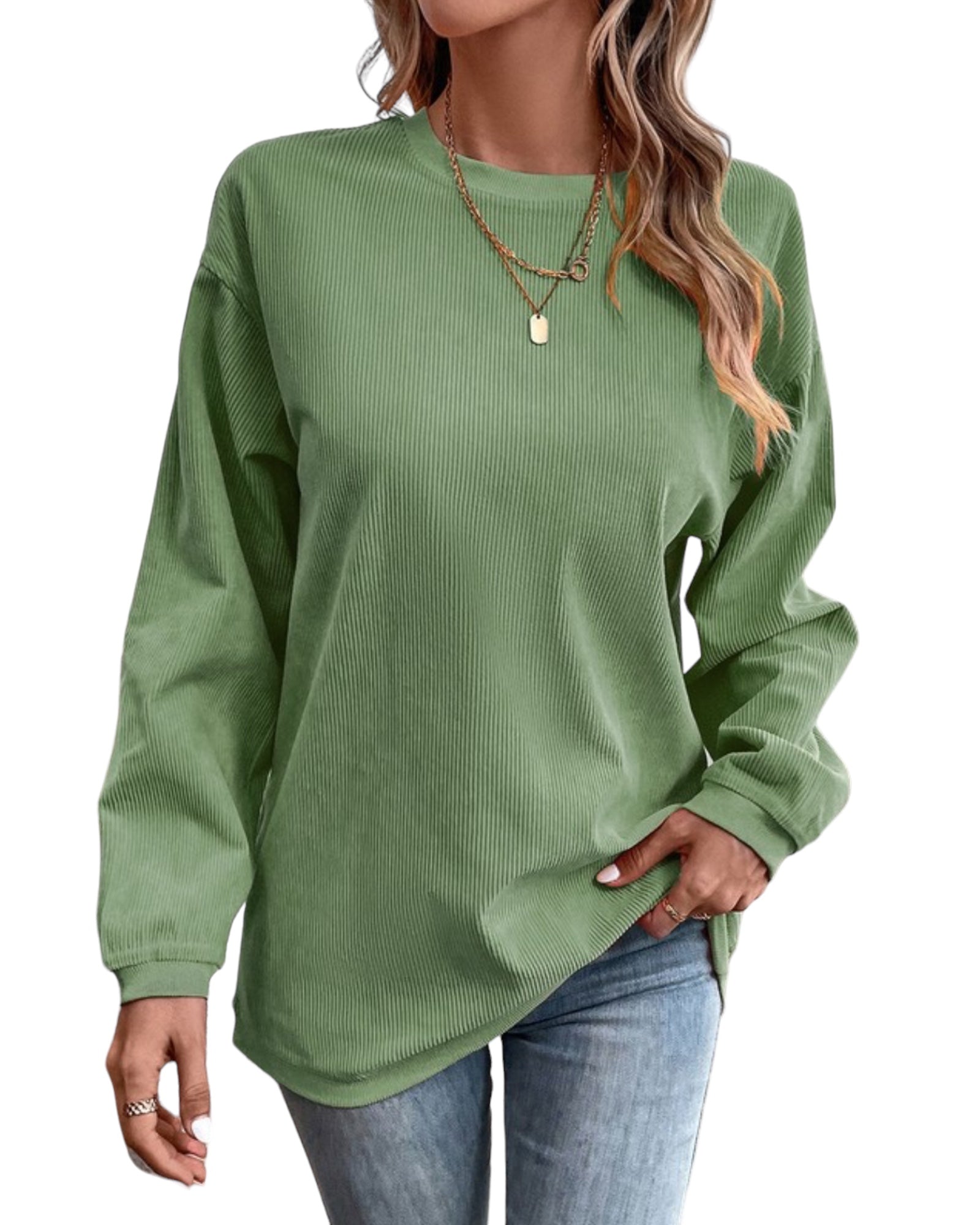 Ribbed Corded oversized Sweatshirt