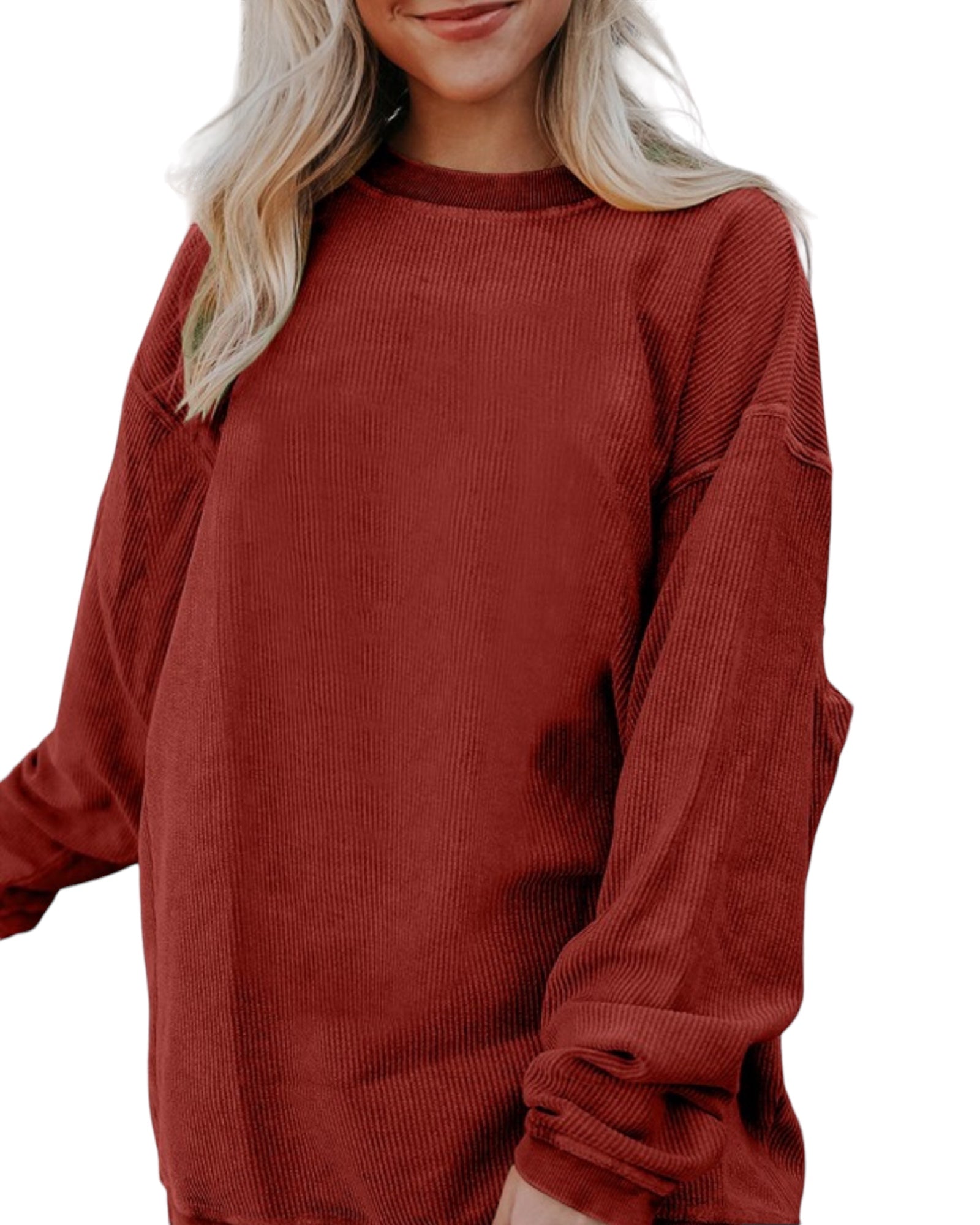 Ribbed Corded oversized Sweatshirt