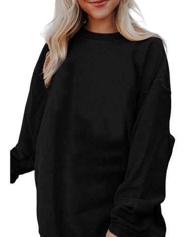 Ribbed Corded oversized Sweatshirt