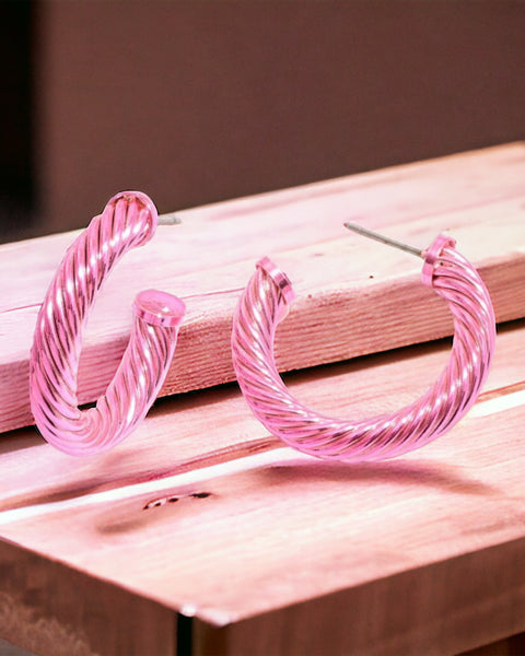 Metal Twisted Hoops lol