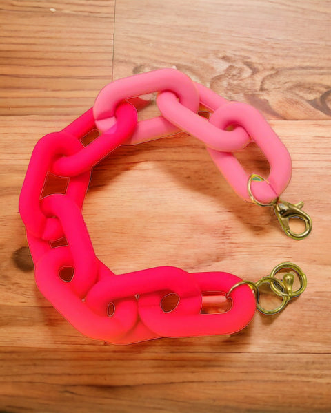 Matte 2 tone  chained Bracelet