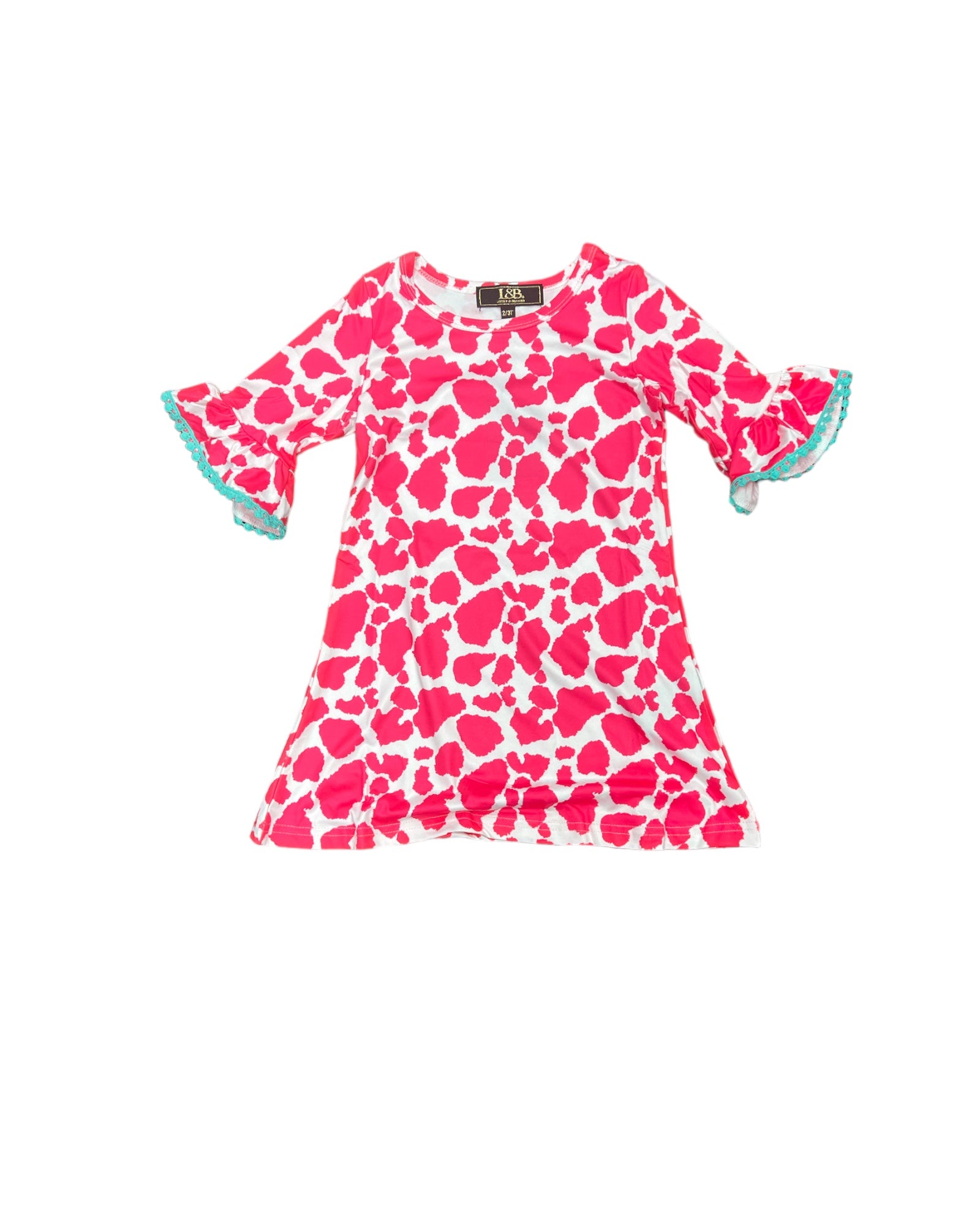 Girls  cow Print Dress