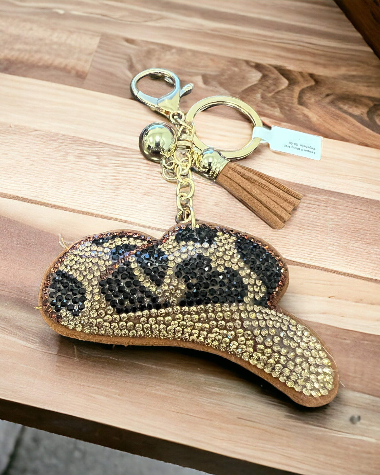 Cowboy hat with bling keychain