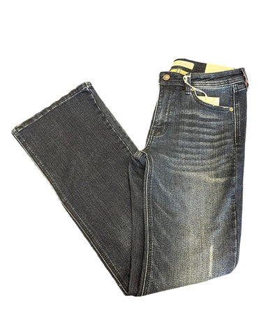 Mid Rise dark flare jeans