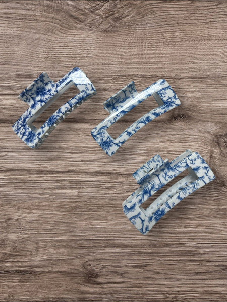 Blue Flower  Hair Claw