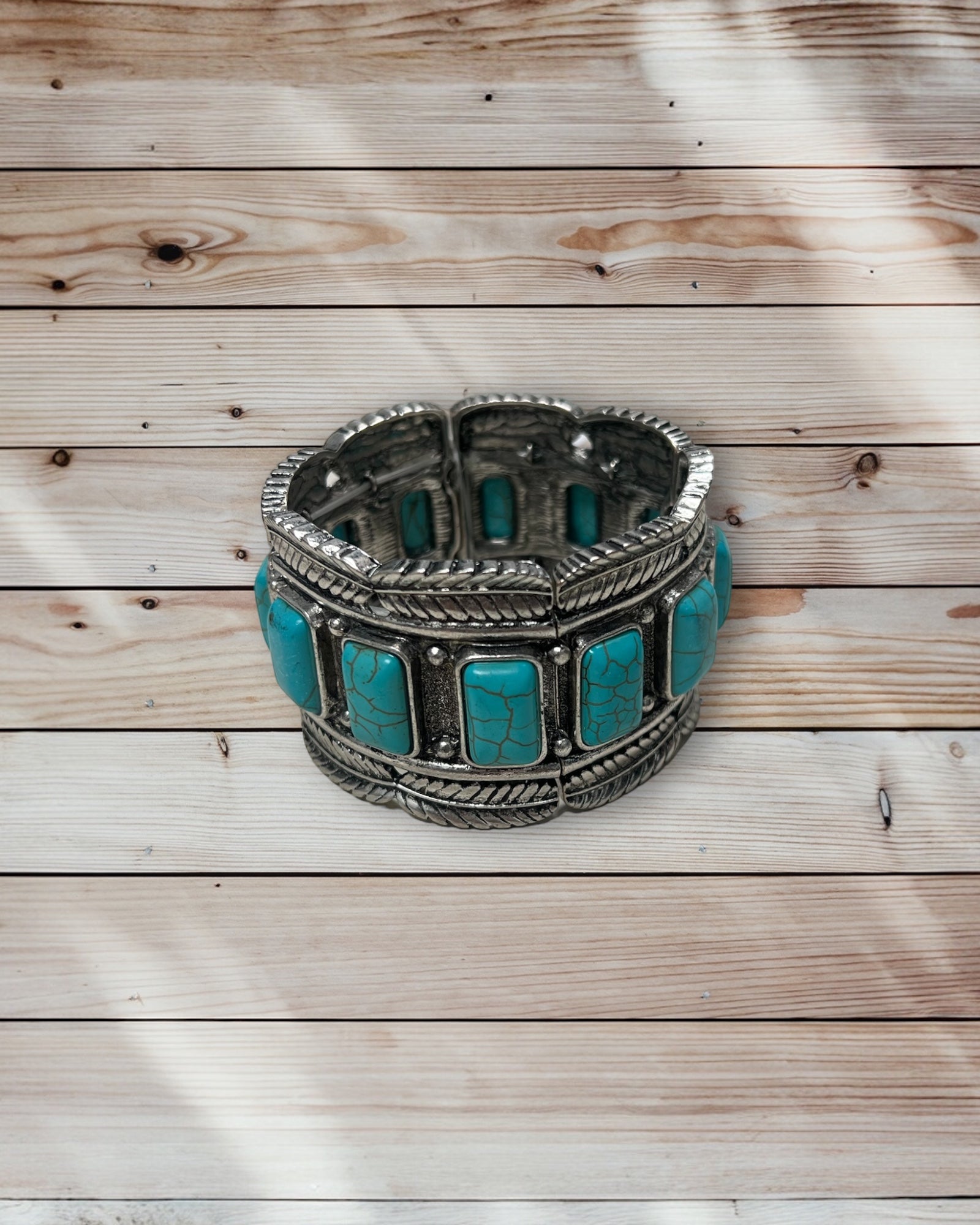 Turquoise / Silver stretch Bracelet