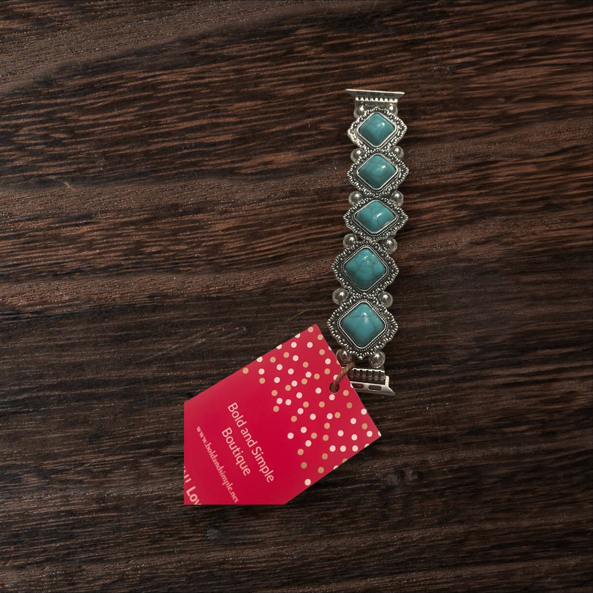 Watch Band turquoise and silver