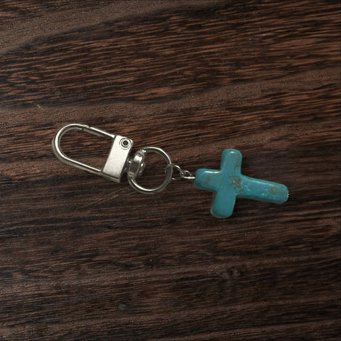 Turquoise cross Keychain