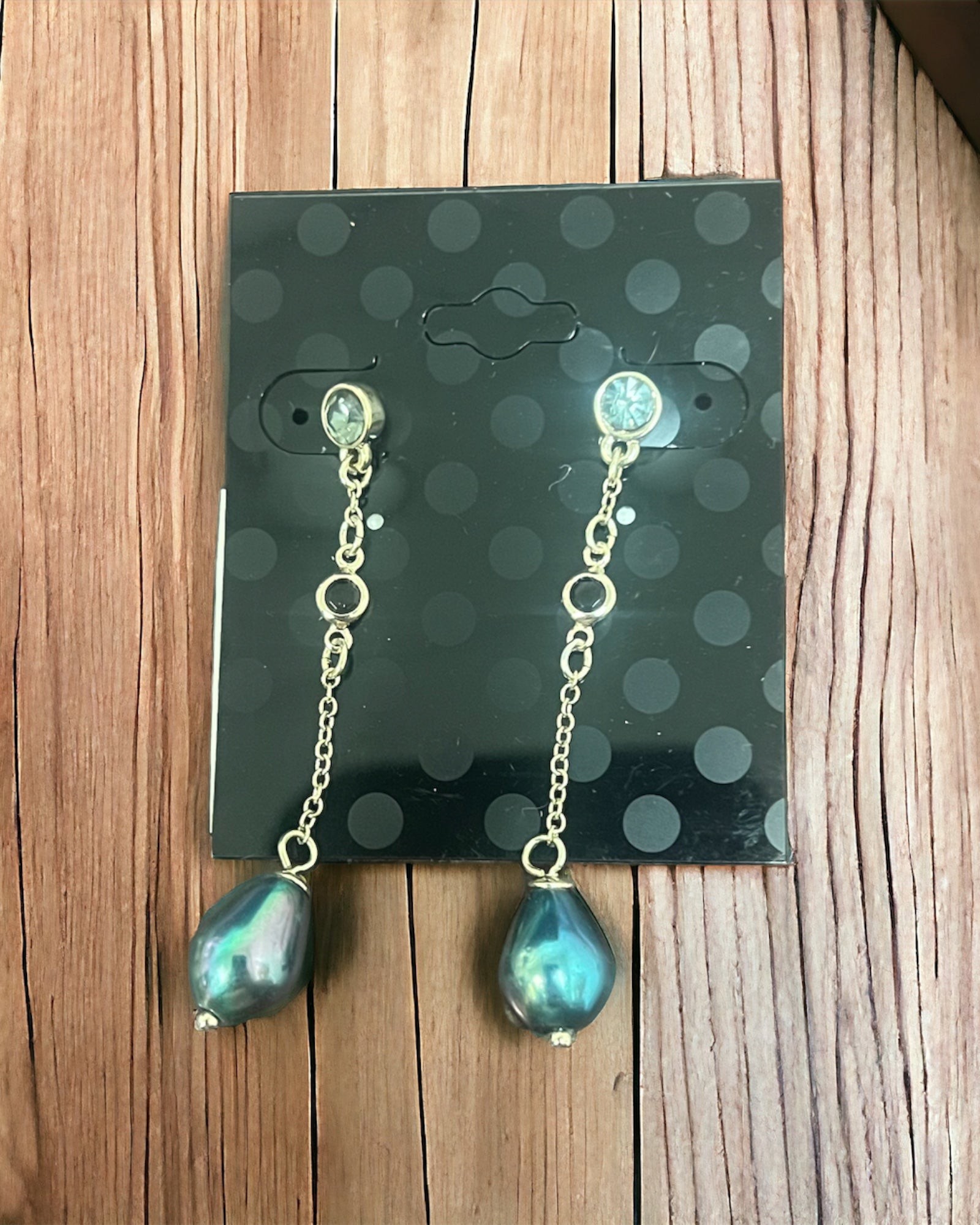 Multi color pearl drop earrings