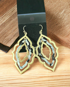 Acrylic and gold earrings