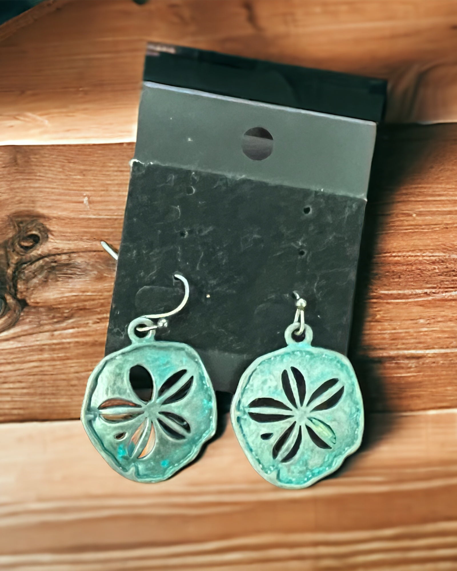 Patina Sand dollar earrings