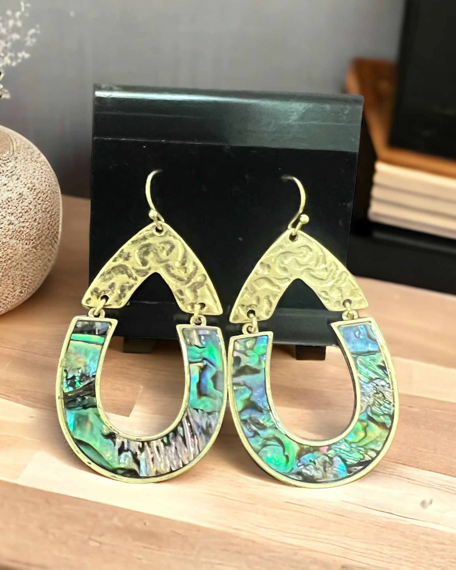 Gold teardrop earrings