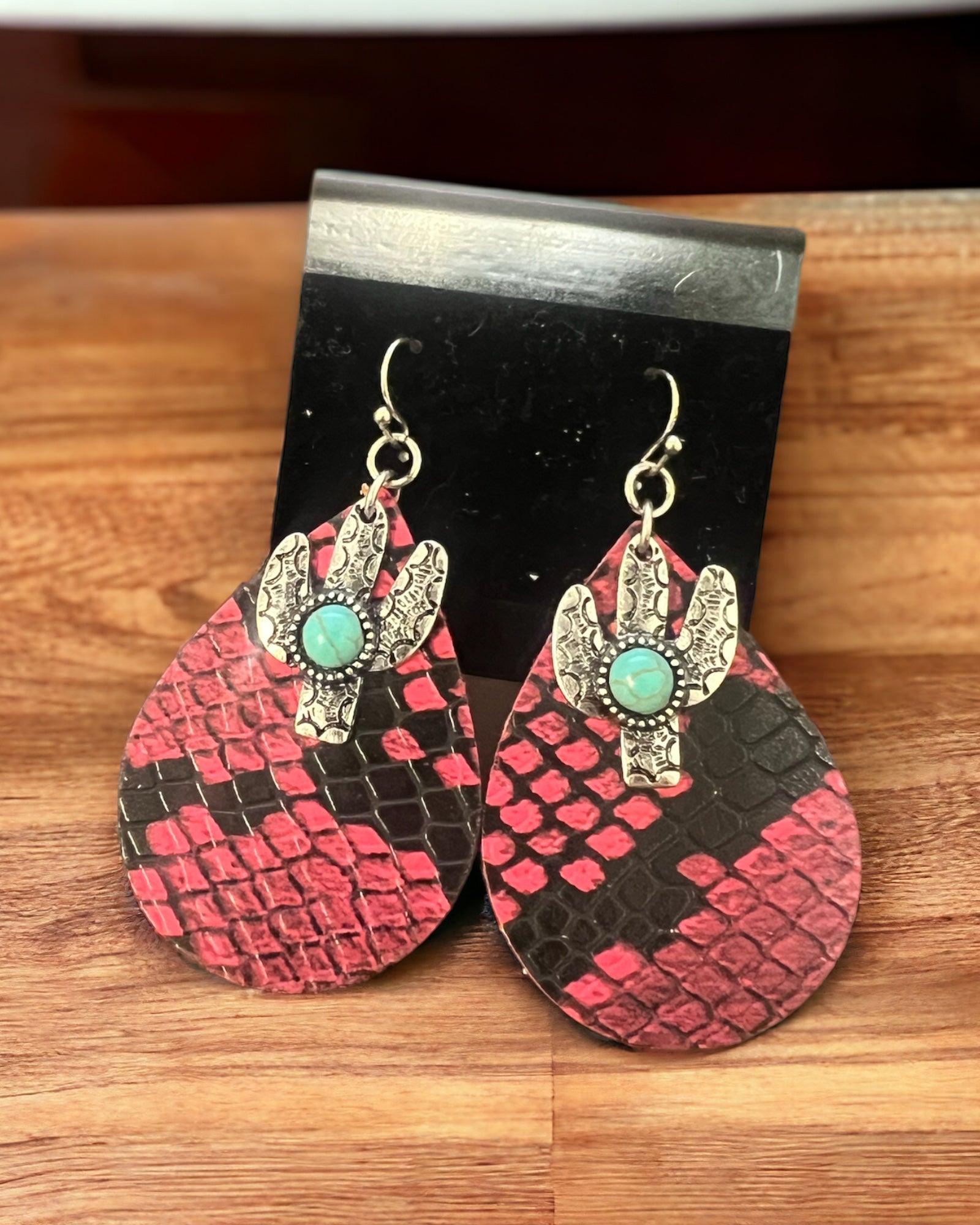 Teardrop cactus earrings