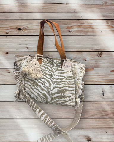 Ruggine zebra Print Tote