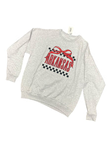 Unisex bow Arkansas Check Sweatshirt