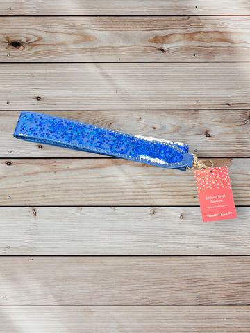 Blue sequin shoulder strap