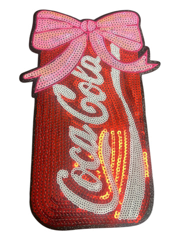 Bow Cola Large Iron on patch
