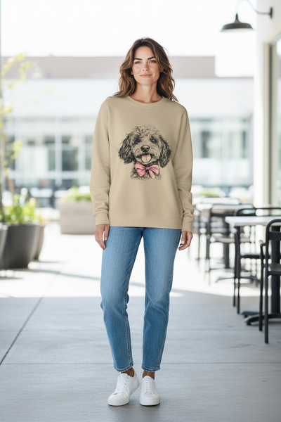 Super cute Dog with bow graphic Sweatshirt